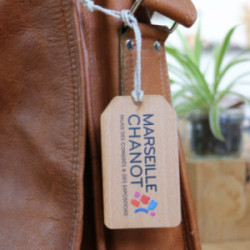 Etiquette bagage en bois