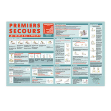 Calendrier bancaire maxi avec cartes au dos 65x43 cm