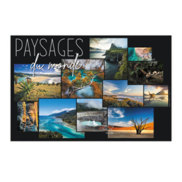 Calendrier bancaire maxi avec cartes au dos 65x43 cm