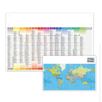 Calendrier bancaire maxi avec cartes au dos 65x43 cm