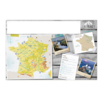 Calendrier bancaire maxi avec cartes au dos 65x43 cm