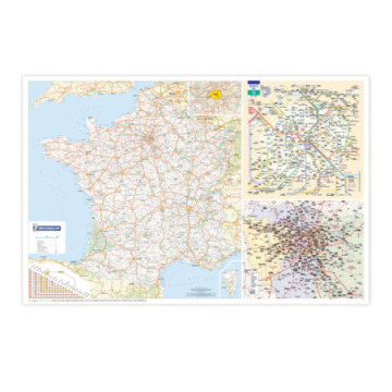 Calendrier bancaire maxi avec cartes au dos 65x43 cm