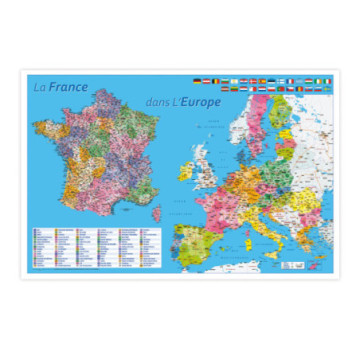 Calendrier bancaire maxi avec cartes au dos 65x43 cm