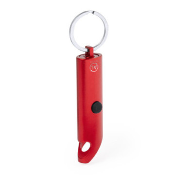 Porte-clé lampe et décapsuleur en aluminium recyclé