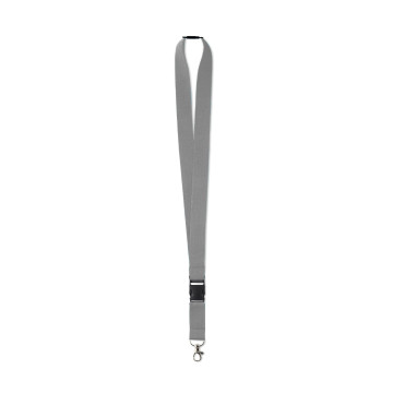 Tour de cou 2 cm avec boucle détachable et clip de sécurité