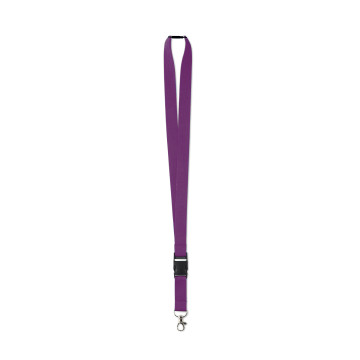 Tour de cou 1,5 cm avec boucle détachable et clip de sécurité
