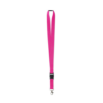 Tour de cou 1,5 cm avec boucle détachable et clip de sécurité