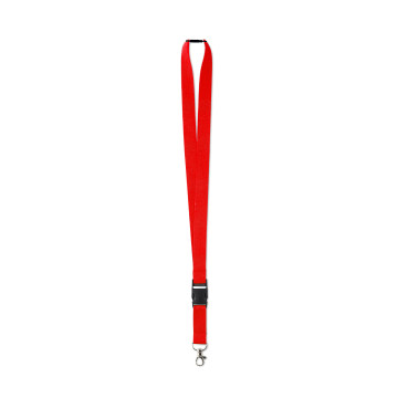 Tour de cou 1,5 cm avec boucle détachable et clip de sécurité
