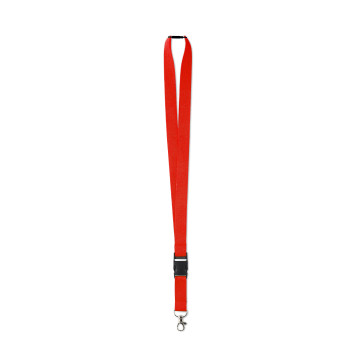 Tour de cou 1,5 cm avec boucle détachable et clip de sécurité