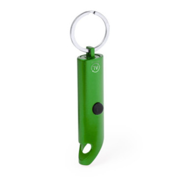 Porte-clé lampe et décapsuleur en aluminium recyclé