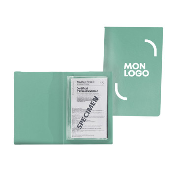 Porte-papiers voiture gomme unie marquage 1 couleur