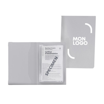 Porte-papiers voiture gomme unie marquage 1 couleur