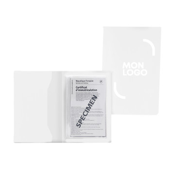 Porte-papiers voiture gomme unie marquage 1 couleur