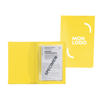 Porte-papiers voiture gomme unie marquage 1 couleur