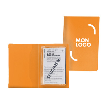 Porte-papiers voiture gomme unie marquage 1 couleur
