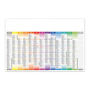 Calendrier bancaire maxi avec dos blanc 65x43 cm