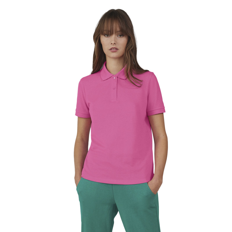 Polo femme B&C® en polyester recyclé RCS et coton