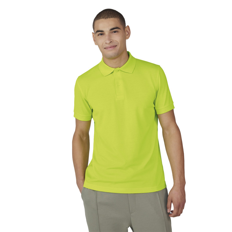 Polo homme B&C® en polyester recyclé RCS et coton