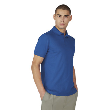 Polo homme B&C® en polyester recyclé RCS et coton