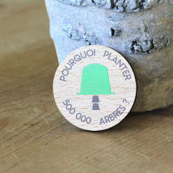 Badge en bois