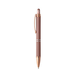 Stylo stylet toucher gomme en aluminium marquage quadri