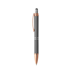 Stylo stylet toucher gomme en aluminium marquage quadri