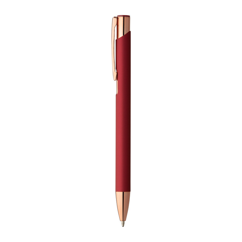 Stylo bille toucher gomme Or rose marquage quadri