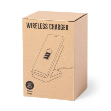 Chargeur à induction support téléphone 10 W en bambou