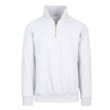 Sweat-shirt mixte col zippé Vesti® blanc