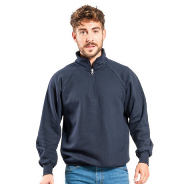 Sweat-shirt mixte col zippé mixte Vesti® couleur