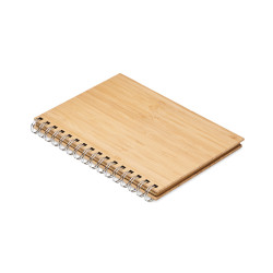Carnet à spirales A5 avec couverture en bambou