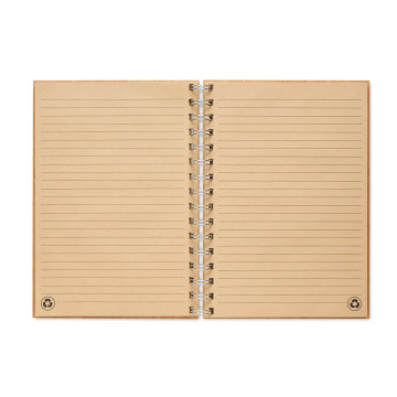 Carnet à spirales A5 avec couverture en bambou