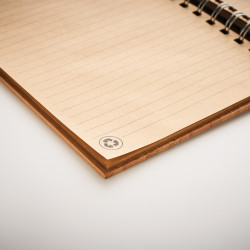 Carnet à spirales A5 avec couverture en bambou