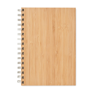 Carnet à spirales A5 avec couverture en bambou