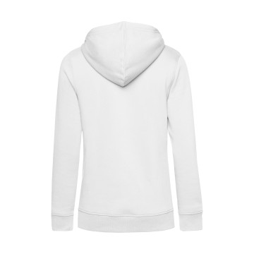 Sweat-shirt à capuche femme B&C® coton bio/polyester recyclé blanc