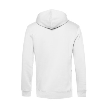 Sweat-shirt à capuche homme B&C® coton bio/polyester recyclé blanc