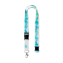 Tour de cou 1,5 cm avec boucle détachable et clip de sécurité