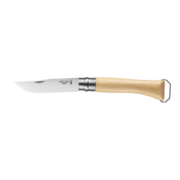 Couteau de poche tire-bouchon décapsuleur Opinel® N°10 en hêtre laser