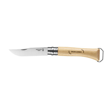 Couteau de poche tire-bouchon décapsuleur Opinel® N°10 en hêtre laser