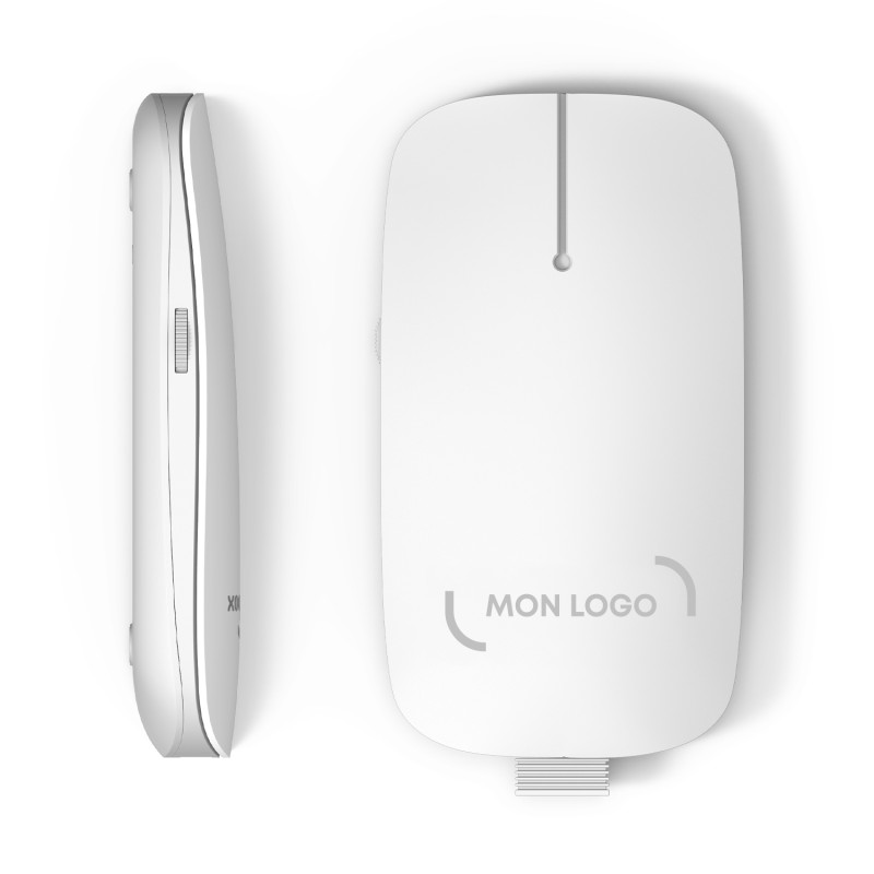 Souris Bluetooth® eco gravure lumineuse Xoopar®