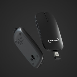 Souris Bluetooth® eco gravure lumineuse Xoopar®