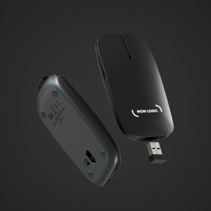 Souris Bluetooth® eco gravure lumineuse Xoopar®