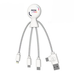 Câble de charge 12W recyclé Xoopar® marqu. quadri Express