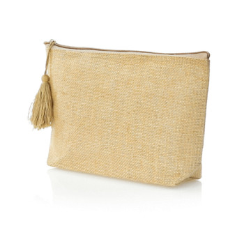 Trousse de beauté en toile de jute