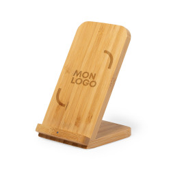 Chargeur à induction support téléphone 10 W en bambou