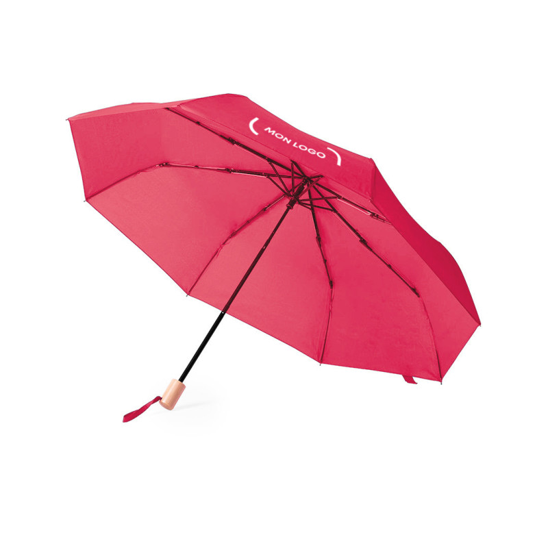 Parapluie pliable tempête en rPET ouverture et fermeture manuelles