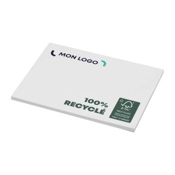 Mémos repositionnables 100 feuilles papier recyclé FSC® 10 x 7,5 cm