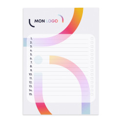 Bloc-notes A5 sans couverture 25 feuilles