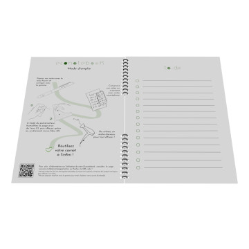 Carnet EcoNoteBook réutilisable A5 en carton PEFC