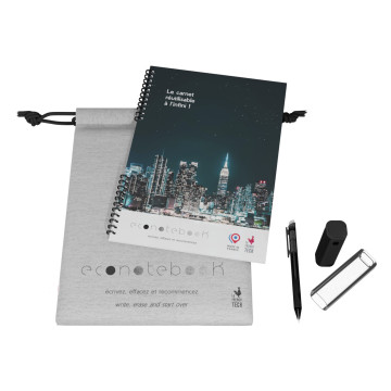 Carnet EcoNoteBook réutilisable A5 en carton PEFC